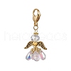 Glass Angel Pendant Decorations HJEW-MZ00207-01-2