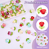   60Pcs 2 Style Handmade Lampwork Pendants PALLOY-PH0022-33-4