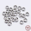 Anti-Tarnish Rhodium Plated 925 Sterling Silver Split Jump Rings STER-F036-01P-0.6x5mm-3