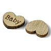 100Pcs Wood Cabochons WOOD-G020-09-2