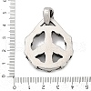 316 Surgical Stainless Steel Pendants STAS-D304-32AS-3
