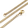 Ion Plating(IP) 304 Stainless Steel Curb Chain Necklaces NJEW-H492-01G-3