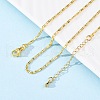 Brass Oval Link Chain Necklaces for Women NJEW-D302-10G-1