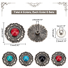AHADERMAKER 24Sets 4 Colors Alloy Buttons FIND-GA0002-14-2