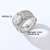 Mother's Day Rings Fashionable Unisex Brass Micro Pave Clear Cubic Zirconia Solitaire Ring VA2990-22-1