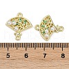 Alloy Green Enamel Fan Connector Charms FIND-M079-07A-G-3