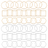 SUNNYCLUE 120Pcs 6 Styles Brass Linking Rings KK-SC0005-42-1