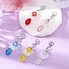 Angel Glass Pendant Decorations HJEW-JM03467-2