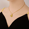 Elegant Stainless Steel Heart Pendant Necklaces for Women FR2108-2-1