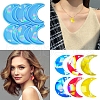 Moon Shape Holographic Pendant DIY Silicone Mold DIY-K063-11-1