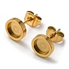 Ion Plating(IP) 304 Stainless Steel Stud Earring Settings STAS-L219-02C-G-1