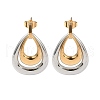 304 Stainless Steel Dangle Stud Earrings EJEW-V015-01GP-1