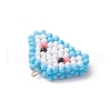 Glass Seed Beaded Cloud Pendants PALLOY-MZ00568-4