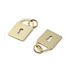 Lock 304 Stainless Steel Charms STAS-D302-06G-2