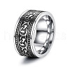 316 Stainless Steel Finger Ring with Enamel for Men PW-WG56139-05-1