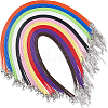SOFPLATE 50Pcs 10 Colors Waxed Imitation Leather Cord Necklace Makings AJEW-SP0001-03-1