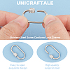 Unicraftale 4Pcs 304 Stainless Steel Screw Carabiner Lock Charms STAS-UN0060-16-5