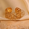 304 Stainless Steel Adjustable Cuff Rings for Women RJEW-Z099-03G-2