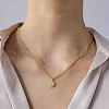 Bohemian Style Conch-Shaped Brass Micro Pave Clear Cubic Zirconia Pendant Necklaces FS-WG14736-01-3