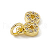 Brass Micro Pave Cubic Zirconia Charms ZIRC-F132-75G-3