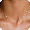 Brass Initial Link Chain Necklaces for Women FS-WG848C9-26-1