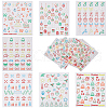 SUPERFINDINGS 7 Sheets 7 Styles PET Christmas Nail Art Stickers DIY-FH0005-74-1