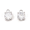 Brass Micro Pave Cubic Zirconia Pendants KK-D382-04P-02-1