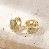 Brass Micro Pave Clear Cubic Zirconia Hoop Earrings EJEW-D311-103G-1