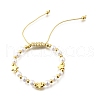 ABS Imitation Pearl Beads Braided Bead Bracelets for Women BJEW-D317-09A-G-4