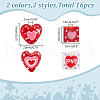 ARRICRAFT 16Pcs 4 Styles Handmade Lampwork Pendants LAMP-AR0001-36-2
