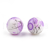 Drawbench & Baking Painted Glass Beads Strands GLAA-S176-4mm-11-1