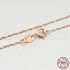 925 Sterling Silver Chain Necklaces STER-M086-05B-RG-4