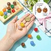 Handmade Nylon Wired Glass Beaded Pendants with Glass Pearl Round Bead PALLOY-CJ00105-2