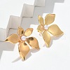 304 Stainless Steel & ABS Plastic Imitation Pearl Flower Stud Earrings EJEW-S253-23G-4