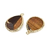 Natural Tiger Eye Pendants G-K347-08G-01-2