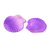 Spray Painted Natural Scallop Shell Big Pendants SSHEL-T017-14B-2
