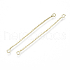Brass Box Chain Tassel Links Connectors X-KK-R129-05G-2