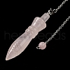 Natural Rose Quartz Pointed Dowsing Pendulums G-F758-F08-P-2