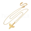 304 Stainless Steel Cupid Pendant Necklaces NJEW-H059-31G-4