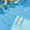Unicraftale 80Pcs Brass Stud Earring Findings KK-UN0002-75B-2