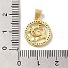 Zodiac Theme Brass Micro Pave Cubic Zirconia Pendants KK-M273-05F-G-3