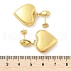 Heart 304 Stainless Steel Dangle Stud Earrings EJEW-A125-56G-5