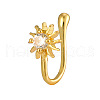 Brass Micro Pave Clear Cubic Zirconia Clip on Nose Rings WG43D72-02-2