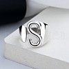 Letter S 925 Sterling Silver Cuff Rings for Women FS-WG3D730-01-2