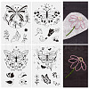 20 Patterns Non-woven Fabrics Water-soluble Embroidery Aid Drawing Sketch DIY-TAC0100-009-10