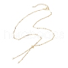 304 Stainless Steel Flat Bar Link Chain Necklace Making AJEW-JB01349-01-1