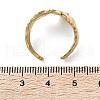 Ion Plating(IP) 304 Stainless Steel Wide Flower Open Cuff Ring for Women RJEW-G275-05G-4
