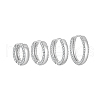 4 Pcs Stylish S925 Sterling Silver Hoop Earrings WS2635-2-2