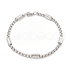 Tarnish Resistant 304 Stainless Steel Box Chain Bracelets for Women BJEW-R318-03B-P-1