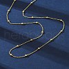 Brass Ball Chains Necklaces for Women NJEW-D302-66G-2